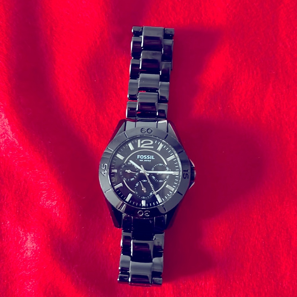 Fossil watch - women - black